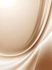 Golden Beige Smooth Flowing Curves Background &ndash; Modern Abstract Light Design Wallpaper AI