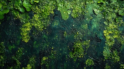 close-up of saturated moss with tiny water droplets in Pacific Northwest, rich greens and glowing light