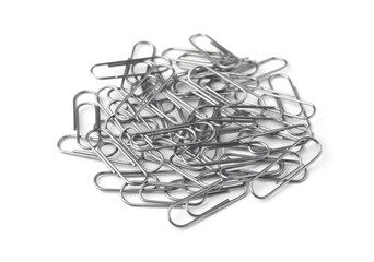 Heap of steel paper clips