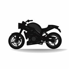Obraz premium Sleek Silhouette: The motorcycle stands in stark silhouette, a testament to speed, power, and the open road, rendered in high detail.