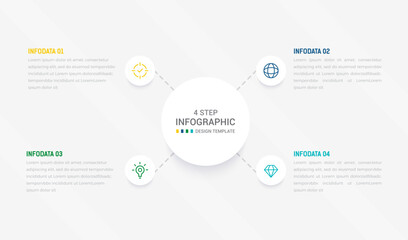 Four Step Infographic element design Vector template for presentation. process diagram and presentations step, workflow layout, banner, flow chart, info graphic vector illustration.