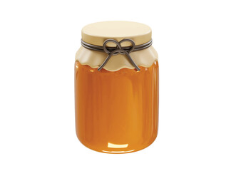 Honey jar icon 3d rendering illustration