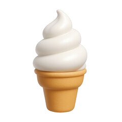 Creamy Soft Serve Ice Cream Cone