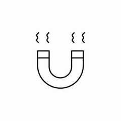 horseshoe magnet icon sign vector