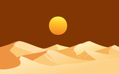 dramatic desert landscape dark sky
