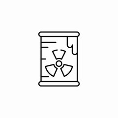 radioactive waste container icon sign vector