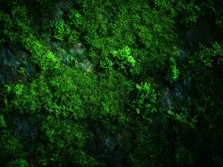 Obraz premium Emerald Green Canopy: A lush, verdant expanse of vibrant green foliage forms a dense canopy, exuding a sense of serenity and natural beauty.