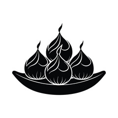  modak sweets vector silhouette 