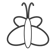 Vector - Butterfly conceptual simple icon.