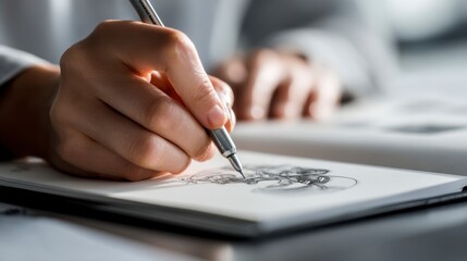Drawing Process in Art Studio