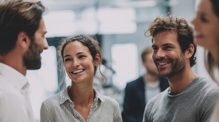 Friendly Office Conversation