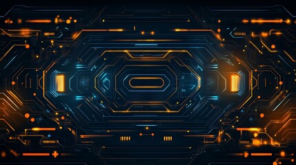 Abstract Futuristic Technology Circuit Board Design