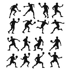 Mega collection of table tennis player silhouette