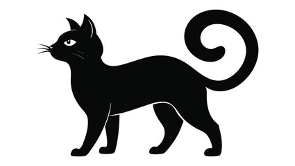 black cat vector illustration