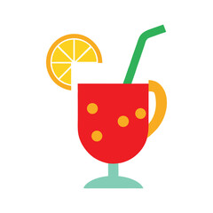 holiday punch vector art illustration on white background