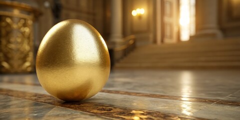 Golden Egg in Grand Hall, Luxury ,Fortune