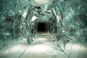 Shattered Glass Corridor Interior Design Modern Art