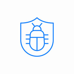 bug protection icon sign vector