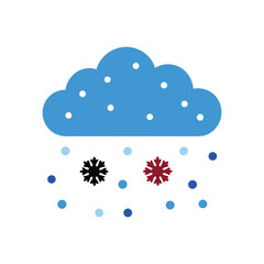 snowfall vector art on white background