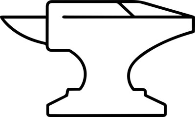 anvil outline coloring book page line art vector illustration
