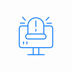 desktop alert icon sign vector