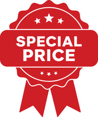 ribbon edge special price vector badge