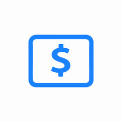 dollar button icon sign vector