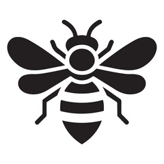 Obraz premium Minimalist Black Honey Bee Vector