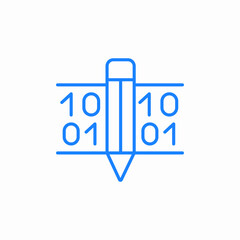 edit code icon sign vector