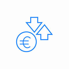 euro exchange icon sign vector
