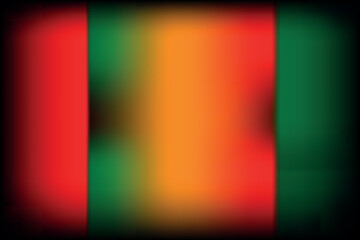  blurred abstract background with vertical red green and yellow stripes representing unity