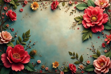 Intricate, decaying textile with faded floral design , leaf, surface