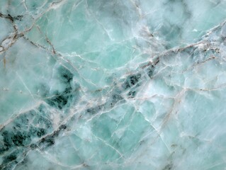 Obraz premium Gemstone Texture: A close-up shot showcases a luxurious gemstone texture with swirls of vibrant green and delicate, vein-like patterns, evoking a sense of elegance and natural beauty.