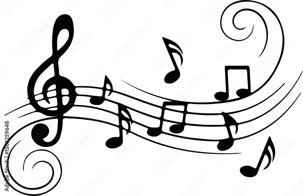 Poster black line the note names of the four spaces in the treble clef from bottom to top are