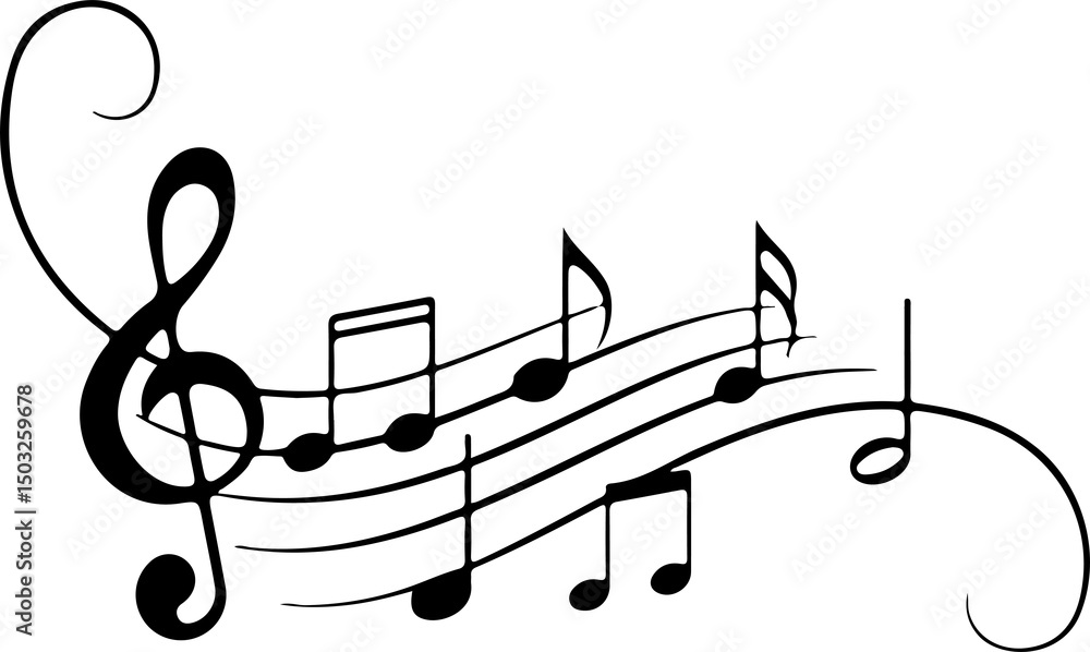 Poster black line the note names of the four spaces in the treble clef from bottom to top are