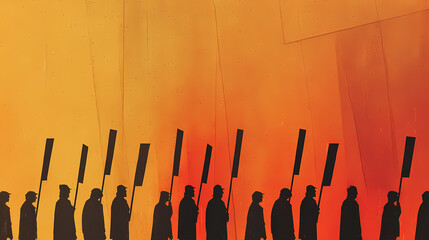 minimalist march protest