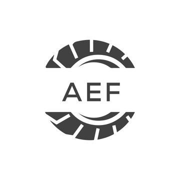 AEF  Logo. Vector Graphic Branding Letter Element. White Background	