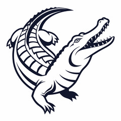 vector illustration of a crocodile