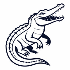 vector illustration of a crocodile