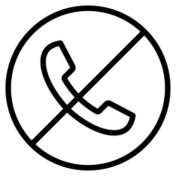 Phone nd telephone for bidden icon in vector illustration