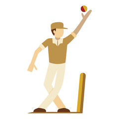 Dynamic Cricket Batsman Powerful Stance and Ready to Strike