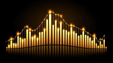 Gold chart on black background