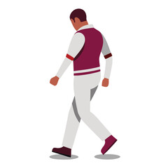 Dynamic Cricket Batsman Powerful Stance and Ready to Strike