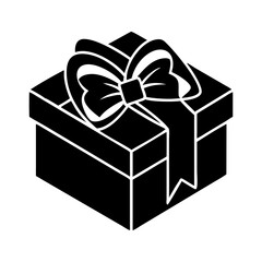 Stylish Black Gift Box with Bow Ideal for Celebrations and Special Occasions