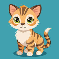 cute vector cartoon cat