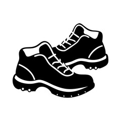 Hiking Boots Vector Illustration Showing Adventure and Outdoor Footwear Apparel
