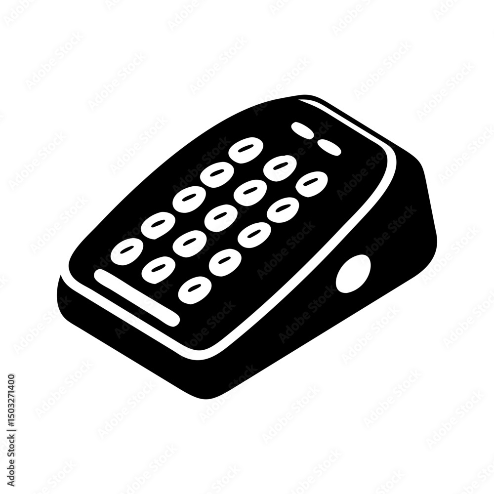 Aufkleber stylized isometric view of a button panel with many small buttons