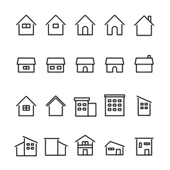 建物のアイコンセット
