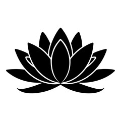 Elegant silhouette of a lotus flower, symbolizing purity and enlightenment visually