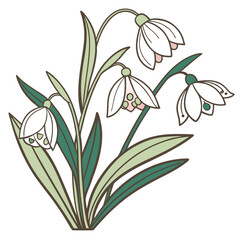 Spring flower vector on white background. Adobe Illustrator Artwork